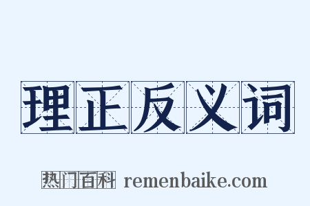 理正反义词是什么意思的图片